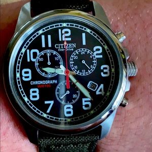 A citizen eco-drive watch.